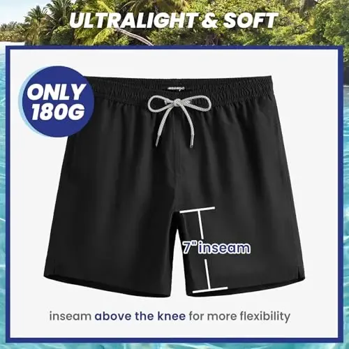 maamgic Mens Swim Trunks Quick Dry Mesh Linner with Pockets 7