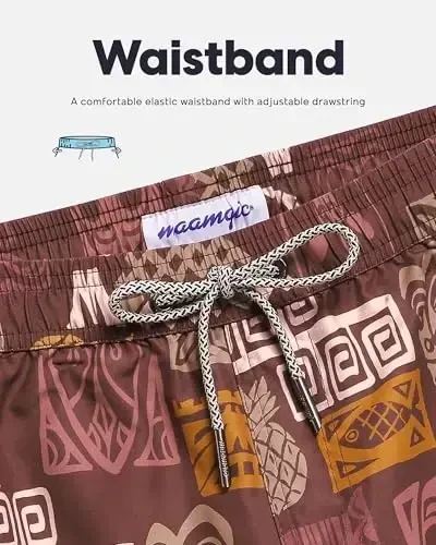 maamgic Mens Swim Trunks Quick Dry Swim Shorts with Mesh Lining Funny Swimwear Bathing Suits 7inch - 4