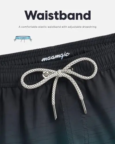 maamgic Mens Swim Trunks Quick Dry Swim Shorts with Mesh Lining Funny Swimwear Bathing Suits 7inch - 10