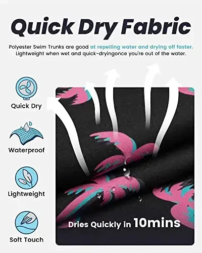 maamgic Mens Swim Trunks Quick Dry Swim Shorts with Mesh Lining Funny Swimwear Bathing Suits 7inch - 3