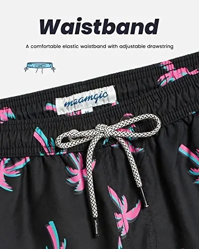 maamgic Mens Swim Trunks Quick Dry Swim Shorts with Mesh Lining Funny Swimwear Bathing Suits 7inch - 11