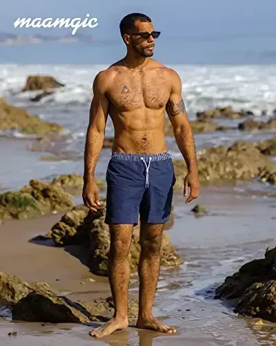 maamgic Mens Swim Trunks Quick Dry Swim Shorts with Mesh Lining Funny Swimwear Bathing Suits 7inch - 7