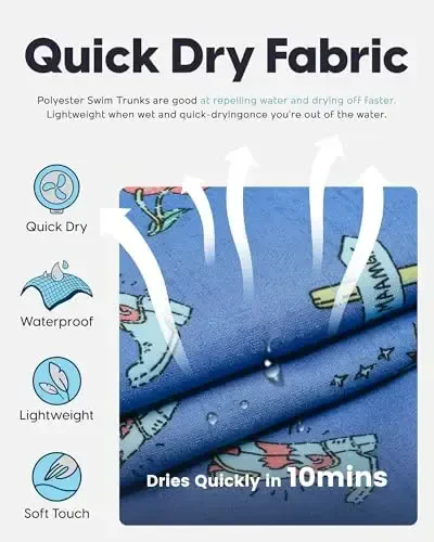 maamgic Mens Swim Trunks Quick Dry Swim Shorts with Mesh Lining Funny Swimwear Bathing Suits 7inch - 3