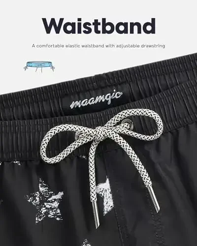 maamgic Mens Swim Trunks Quick Dry Swim Shorts with Mesh Lining Funny Swimwear Bathing Suits 7inch - 4