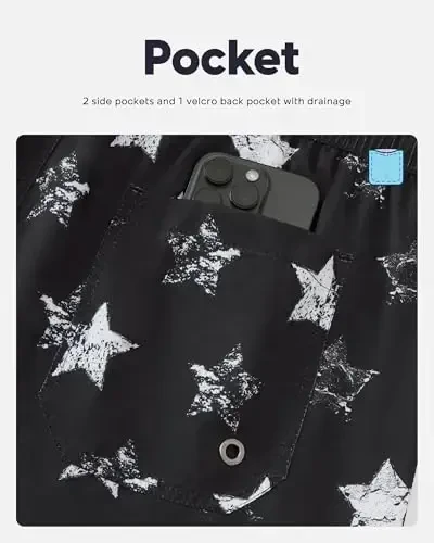 maamgic Mens Swim Trunks Quick Dry Swim Shorts with Mesh Lining Funny Swimwear Bathing Suits 7inch - 5