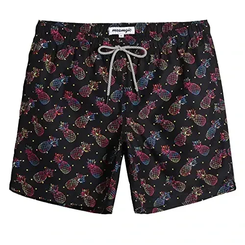 maamgic Mens Swim Trunks Quick Dry Swim Shorts with Mesh Lining Funny Swimwear Bathing Suits 7inch - 1