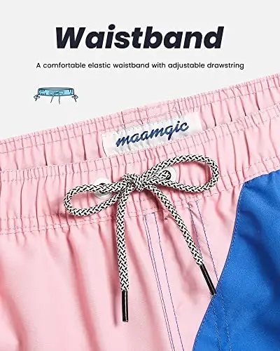 maamgic Mens Swim Trunks Quick Dry Swim Shorts with Mesh Lining Funny Swimwear Bathing Suits 7inch - 4