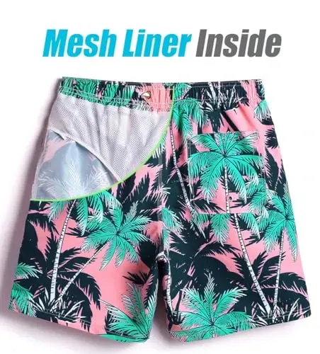 maamgic Mens Swim Trunks Quick Dry Swim Shorts with Mesh Lining Funny Swimwear Bathing Suits 7inch - MAAMGIC (1)