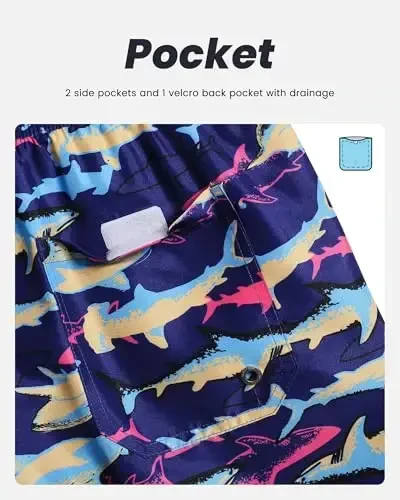 maamgic Mens Swim Trunks Quick Dry Swim Shorts with Mesh Lining Funny Swimwear Bathing Suits 7inch - 5