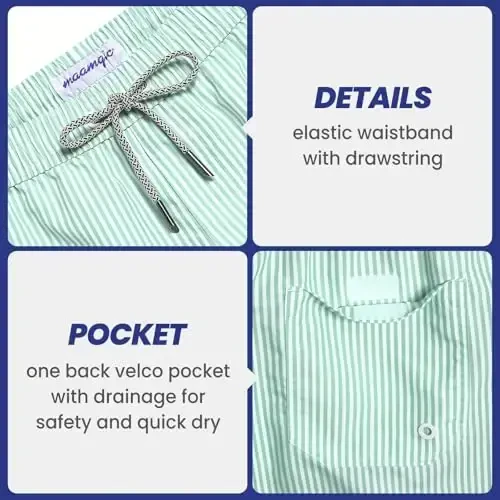 maamgic Mens Swim Trunks Quick Dry Swim Shorts with Mesh Lining Funny Swimwear Bathing Suits 7inch - 5