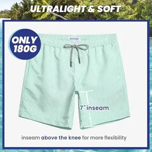 maamgic Mens Swim Trunks Quick Dry Swim Shorts with Mesh Lining Funny Swimwear Bathing Suits 7inch - 6