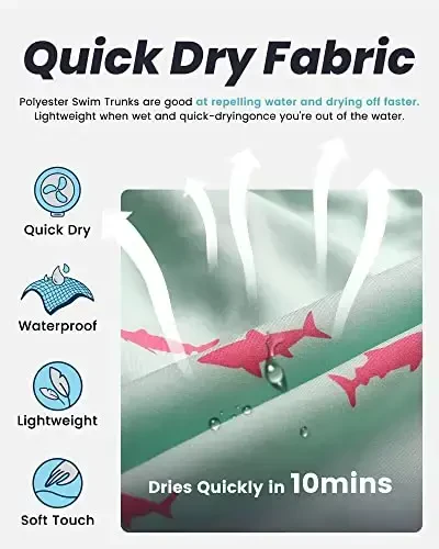 maamgic Mens Swim Trunks Quick Dry Swim Shorts with Mesh Lining Funny Swimwear Bathing Suits 7inch - MAAMGIC (1)