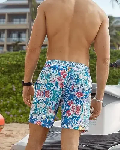 maamgic Mens Swim Trunks Quick Dry Swim Shorts with Mesh Lining Funny Swimwear Bathing Suits 7inch - 6