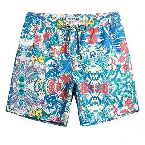 maamgic Mens Swim Trunks Quick Dry Swim Shorts with Mesh Lining Funny Swimwear Bathing Suits 7inch 