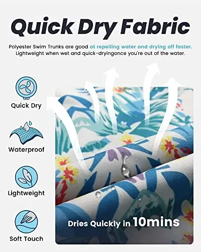 maamgic Mens Swim Trunks Quick Dry Swim Shorts with Mesh Lining Funny Swimwear Bathing Suits 7inch - MAAMGIC (1)