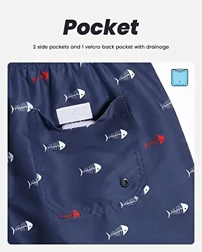 maamgic Mens Swim Trunks Quick Dry Swim Shorts with Mesh Lining Funny Swimwear Bathing Suits 7inch - 4