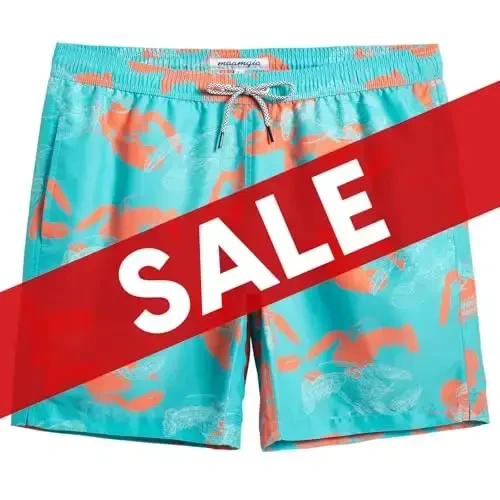 maamgic Mens Swim Trunks Quick Dry Swim Shorts with Mesh Lining Funny Swimwear Bathing Suits 7inch - 1