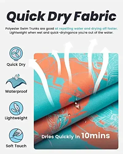 maamgic Mens Swim Trunks Quick Dry Swim Shorts with Mesh Lining Funny Swimwear Bathing Suits 7inch - 3