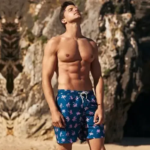 maamgic Mens Swim Trunks Quick Dry Swim Shorts with Mesh Lining Funny Swimwear Bathing Suits 7inch - 7