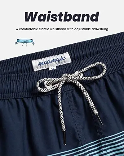 maamgic Mens Swim Trunks Quick Dry Swim Shorts with Mesh Lining Funny Swimwear Bathing Suits 7inch - 9