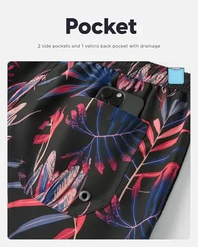 maamgic Mens Swim Trunks Quick Dry Swim Shorts with Mesh Lining Funny Swimwear Bathing Suits 7inch - 5