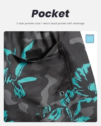 maamgic Mens Swim Trunks Quick Dry Swim Shorts with Mesh Lining Funny Swimwear Bathing Suits 7inch - 5