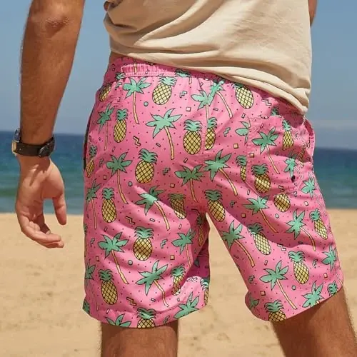 maamgic Mens Swim Trunks Quick Dry Swim Shorts with Mesh Lining Funny Swimwear Bathing Suits 7inch - MAAMGIC