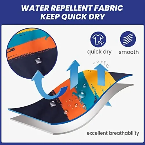 maamgic Mens Swim Trunks Quick Dry Swim Shorts with Mesh Lining Funny Swimwear Bathing Suits 7inch - 3