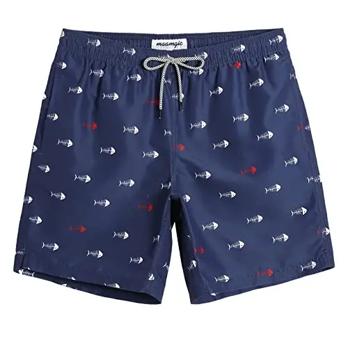 maamgic Mens Swim Trunks Quick Dry Swim Shorts with Mesh Lining Funny Swimwear Bathing Suits 7inch - MAAMGIC