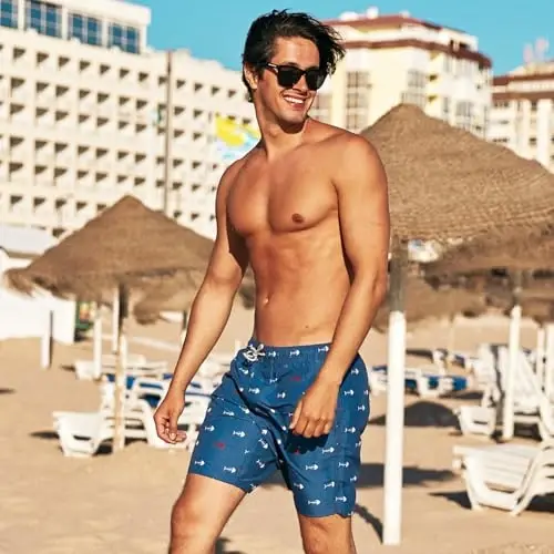 maamgic Mens Swim Trunks Quick Dry Swim Shorts with Mesh Lining Funny Swimwear Bathing Suits 7inch - 2
