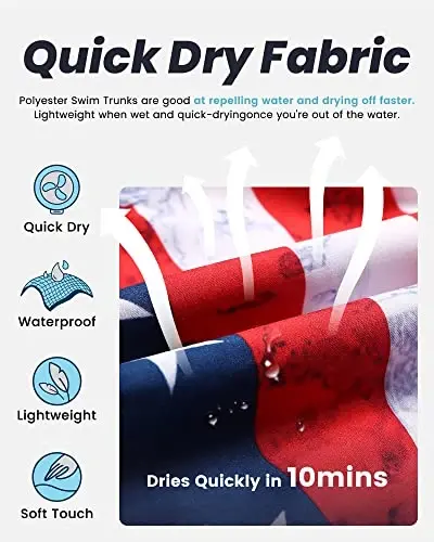 maamgic Mens Swim Trunks Quick Dry Swim Shorts with Mesh Lining Funny Swimwear Bathing Suits 7inch - 3