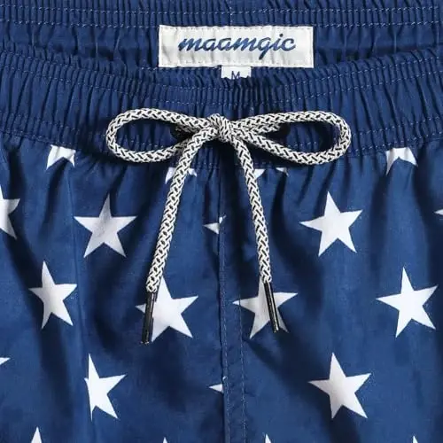 maamgic Mens Swim Trunks Quick Dry Swim Shorts with Mesh Lining Funny Swimwear Bathing Suits 7inch - 6