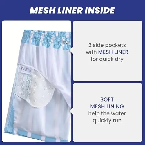 maamgic Mens Swim Trunks Quick Dry Swim Shorts with Mesh Lining Funny Swimwear Bathing Suits 7inch - 4