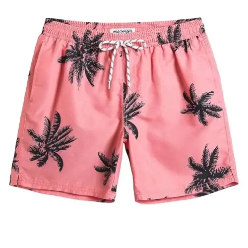 maamgic Mens Swim Trunks Quick Dry Swim Shorts with Mesh Lining Funny Swimwear Bathing Suits 7inch - 1