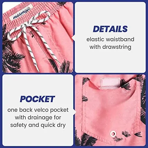 maamgic Mens Swim Trunks Quick Dry Swim Shorts with Mesh Lining Funny Swimwear Bathing Suits 7inch - 4