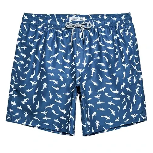 maamgic Mens Swim Trunks Quick Dry Swim Shorts with Mesh Lining Funny Swimwear Bathing Suits 7inch - 1