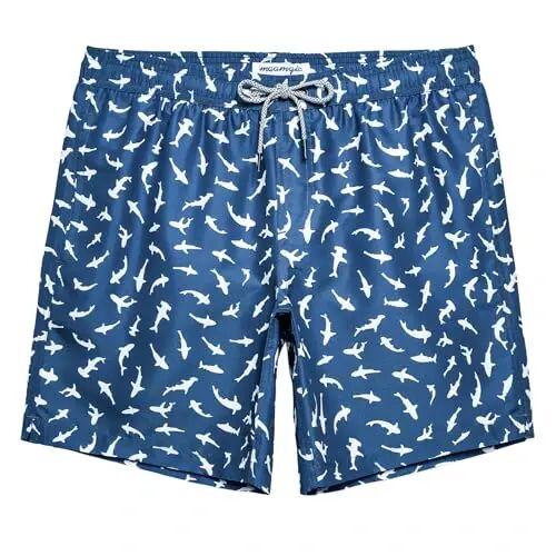 maamgic Mens Swim Trunks Quick Dry Swim Shorts with Mesh Lining Funny Swimwear Bathing Suits 7inch - maamgic