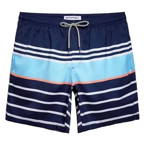 maamgic Mens Swim Trunks Quick Dry Swim Shorts with Mesh Lining Funny Swimwear Bathing Suits 7inch - 1