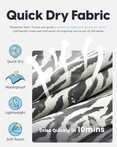 maamgic Mens Swim Trunks Quick Dry Swim Shorts with Mesh Lining Funny Swimwear Bathing Suits 7inch - 3