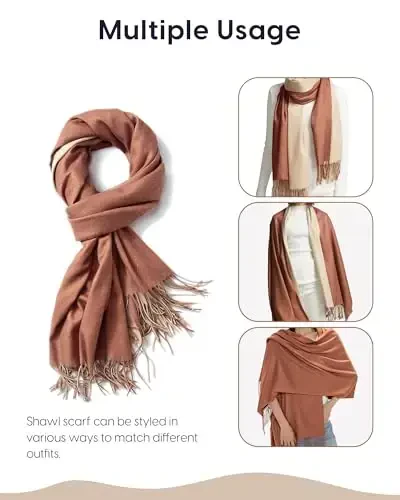 maamgic PasModazoneina Shawl for Women – Soft Lightweight Wrap for Wedding, Travel, Evening, Party – Elegant Scarf for All Seasons - 4