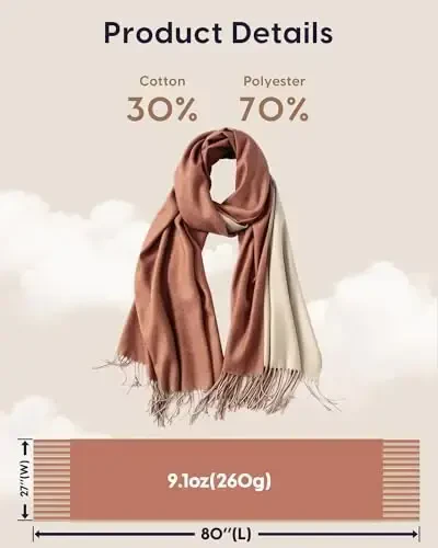 maamgic PasModazoneina Shawl for Women – Soft Lightweight Wrap for Wedding, Travel, Evening, Party – Elegant Scarf for All Seasons - 6