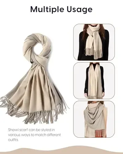 maamgic PasModazoneina Shawl for Women – Soft Lightweight Wrap for Wedding, Travel, Evening, Party – Elegant Scarf for All Seasons - 4