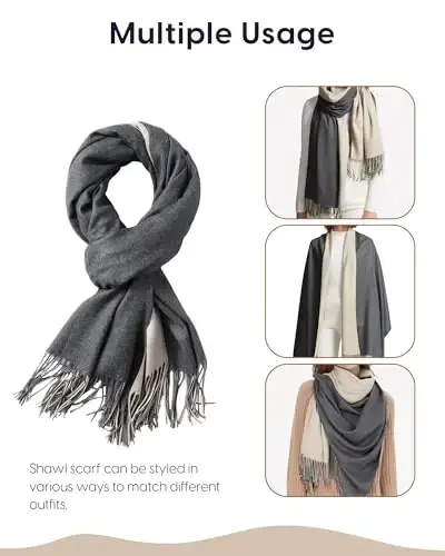 maamgic PasModazoneina Shawl for Women – Soft Lightweight Wrap for Wedding, Travel, Evening, Party – Elegant Scarf for All Seasons - 4