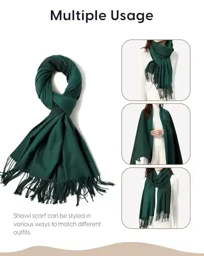 maamgic PasModazoneina Shawl for Women – Soft Lightweight Wrap for Wedding, Travel, Evening, Party – Elegant Scarf for All Seasons - 4