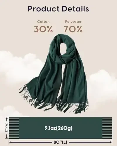 maamgic PasModazoneina Shawl for Women – Soft Lightweight Wrap for Wedding, Travel, Evening, Party – Elegant Scarf for All Seasons - 6