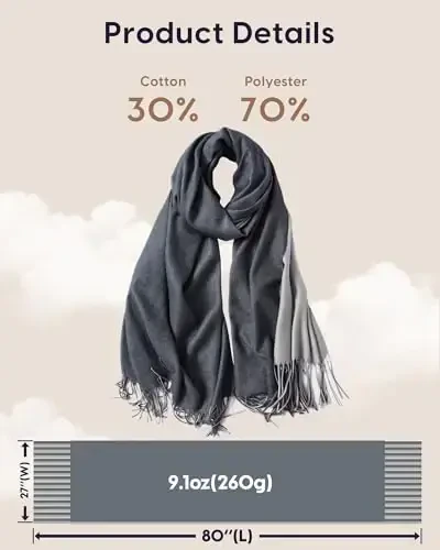 maamgic PasModazoneina Shawl for Women – Soft Lightweight Wrap for Wedding, Travel, Evening, Party – Elegant Scarf for All Seasons - 6