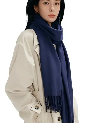 maamgic Women's Scarf Shawl Wrap CasModazoneere Feel Winter Scarf for Wedding | Soft Cotton Blend, Lightweight, Oversized Blanket Scarf, Perfect For Evening Dresses，Anniversaries & Flights - 3