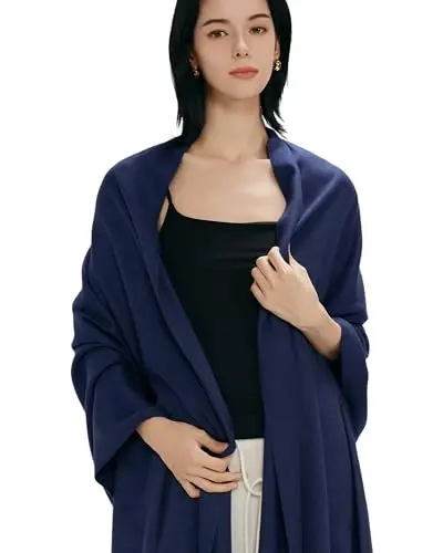 maamgic Women's Scarf Shawl Wrap CasModazoneere Feel Winter Scarf for Wedding | Soft Cotton Blend, Lightweight, Oversized Blanket Scarf, Perfect For Evening Dresses，Anniversaries & Flights - MAAMGIC (1)