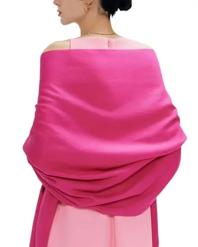maamgic Women's Scarf Shawl Wrap CasModazoneere Feel Winter Scarf for Wedding | Soft Cotton Blend, Lightweight, Oversized Blanket Scarf, Perfect For Evening Dresses，Anniversaries & Flights - 1