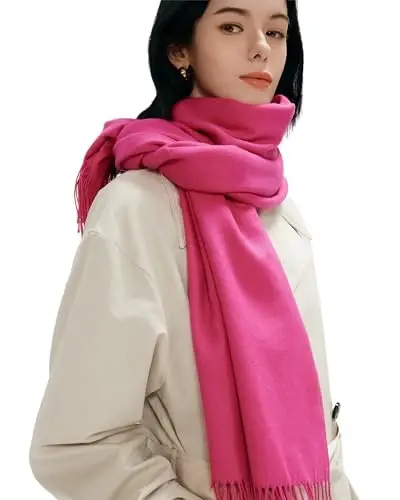 maamgic Women's Scarf Shawl Wrap CasModazoneere Feel Winter Scarf for Wedding | Soft Cotton Blend, Lightweight, Oversized Blanket Scarf, Perfect For Evening Dresses，Anniversaries & Flights - 3
